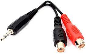 RAC.JACK 3.5 STEREO M/DOUBLE RCA F