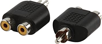 [RACRCADOU] RACCORD RCA MALE / DOUBLE RCA FEMELLE